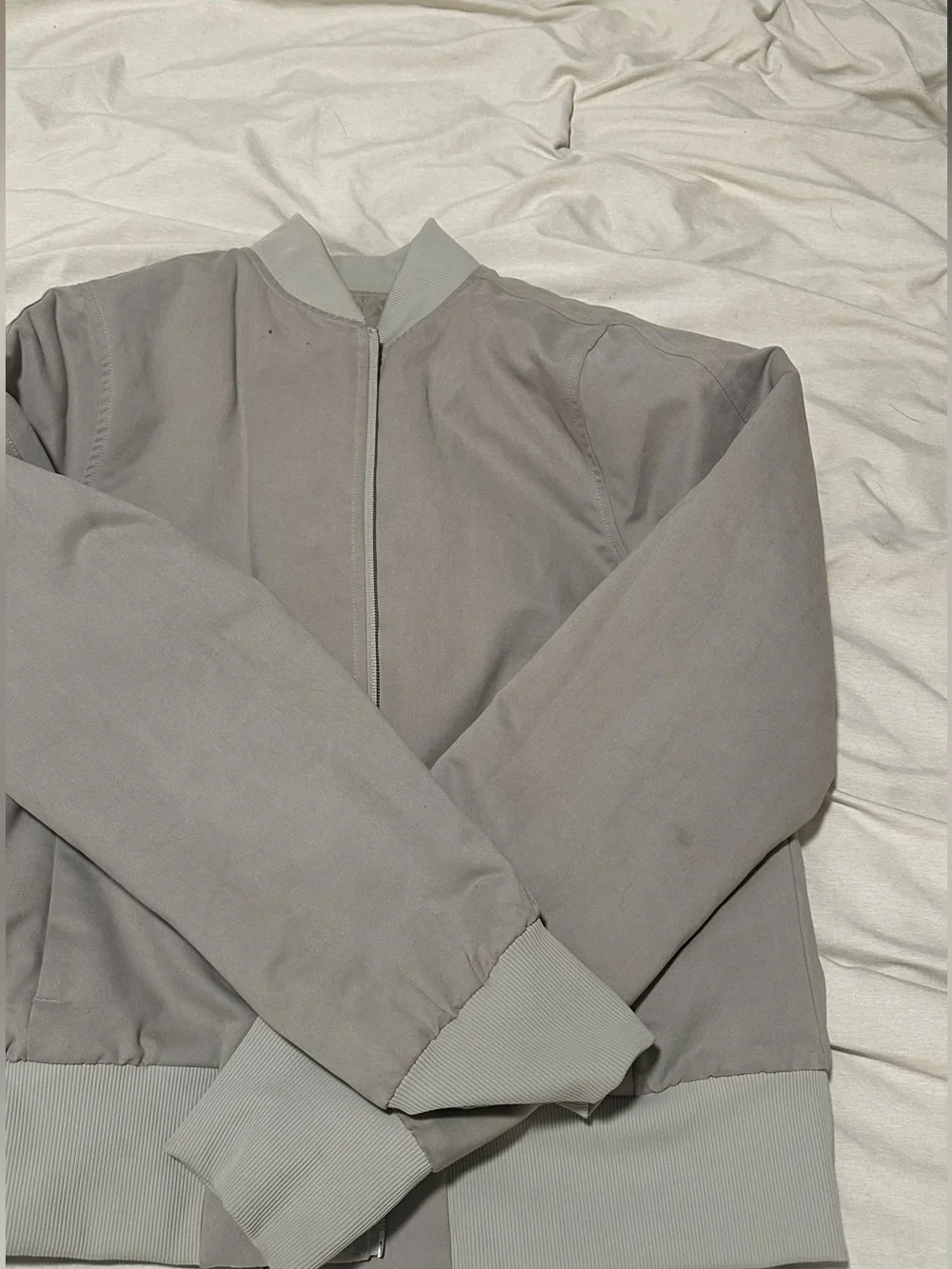 lululemon athletica Light Gray Bomber Jacket